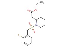 ethyl {1-[(2-fluorobenzyl)sulfonyl]-2-piperidinyl}acetate