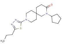 2-cyclopentyl-9-(5-propyl-1,3,4-thiadiazol-2-yl)-2,9-diazaspiro[5.5]undecan-3-one