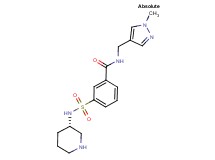 N-[(1-methyl-1H-pyrazol-4-yl)methyl]-3-{[(3S)-3-piperidinylamino]sulfonyl}benzamide hydrochloride