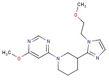 4-methoxy-6-{3-[1-(2-methoxyethyl)-1H-imidazol-2-yl]-1-piperidinyl}pyrimidine