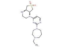 (4aR*,7aS*)-1-[2-(4-ethyl-1,4-diazepan-1-yl)pyrimidin-4-yl]octahydrothieno[3,4-b]pyrazine 6,6-dioxide