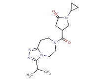 1-cyclopropyl-4-[(3-isopropyl-5,6,8,9-tetrahydro-7H-[1,2,4]triazolo[4,3-d][1,4]diazepin-7-yl)carbonyl]-2-pyrrolidinone
