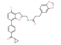 3-(1,3-benzodioxol-5-yl)-N-({7-[4-(cyclopropylcarbonyl)phenyl]-4-fluoro-2,3-dihydro-1-benzofuran-2-yl}methyl)propanamide