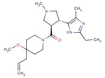 4-allyl-1-{[(3R*,4R*)-4-(2-ethyl-4-methyl-1H-imidazol-5-yl)-1-methylpyrrolidin-3-yl]carbonyl}-4-methoxypiperidine
