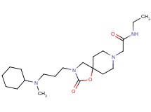 2-(3-{3-[cyclohexyl(methyl)amino]propyl}-2-oxo-1-oxa-3,8-diazaspiro[4.5]dec-8-yl)-N-ethylacetamide