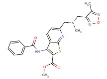 methyl 3-(benzoylamino)-6-({methyl[(4-methyl-1,2,5-oxadiazol-3-yl)methyl]amino}methyl)thieno[2,3-b]pyridine-2-carboxylate