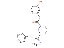 3-(2-oxo-2-{3-[1-(pyridin-3-ylmethyl)-1H-imidazol-2-yl]piperidin-1-yl}ethyl)phenol