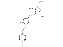 4-{[(1-ethyl-3,5-dimethyl-1H-pyrazol-4-yl)methyl]amino}-1-[2-(4-fluorophenyl)ethyl]-2-pyrrolidinone