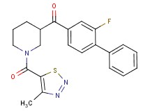 (2-fluoro-4-biphenylyl){1-[(4-methyl-1,2,3-thiadiazol-5-yl)carbonyl]-3-piperidinyl}methanone