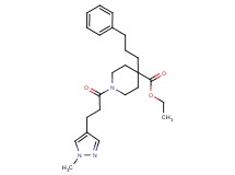 ethyl 1-[3-(1-methyl-1H-pyrazol-4-yl)propanoyl]-4-(3-phenylpropyl)-4-piperidinecarboxylate