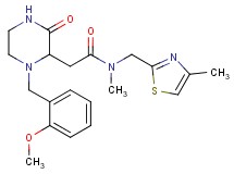 2-[1-(2-methoxybenzyl)-3-oxo-2-piperazinyl]-N-methyl-N-[(4-methyl-1,3-thiazol-2-yl)methyl]acetamide