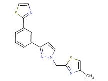 4-methyl-2-({3-[3-(1,3-thiazol-2-yl)phenyl]-1H-pyrazol-1-yl}methyl)-1,3-thiazole