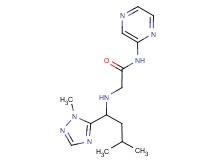 2-{[3-methyl-1-(1-methyl-1H-1,2,4-triazol-5-yl)butyl]amino}-N-pyrazin-2-ylacetamide
