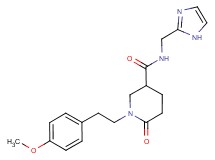 N-(1H-imidazol-2-ylmethyl)-1-[2-(4-methoxyphenyl)ethyl]-6-oxo-3-piperidinecarboxamide