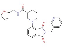 1-[1,3-dioxo-2-(3-pyridinylmethyl)-2,3-dihydro-1H-isoindol-4-yl]-N-(tetrahydro-2-furanylmethyl)-3-piperidinecarboxamide