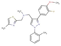1-[3-(3-fluoro-4-methoxyphenyl)-1-(2-methylphenyl)-1H-pyrazol-4-yl]-N-methyl-N-[(4-methyl-1,3-thiazol-2-yl)methyl]methanamine
