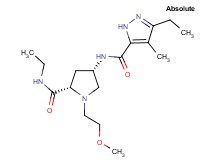 (4S)-N-ethyl-4-{[(3-ethyl-4-methyl-1H-pyrazol-5-yl)carbonyl]amino}-1-(2-methoxyethyl)-L-prolinamide