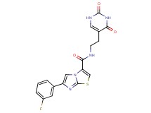 N-[2-(2,4-dioxo-1,2,3,4-tetrahydropyrimidin-5-yl)ethyl]-6-(3-fluorophenyl)imidazo[2,1-b][1,3]thiazole-3-carboxamide