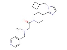 (2-{4-[1-(cyclobutylmethyl)-1H-imidazol-2-yl]piperidin-1-yl}-2-oxoethyl)methyl(pyridin-4-ylmethyl)amine