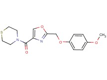 4-({2-[(4-methoxyphenoxy)methyl]-1,3-oxazol-4-yl}carbonyl)thiomorpholine