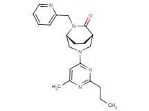 (1S*,5R*)-3-(6-methyl-2-propyl-4-pyrimidinyl)-6-(2-pyridinylmethyl)-3,6-diazabicyclo[3.2.2]nonan-7-one