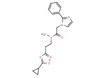 N-[2-(5-cyclopropyl-1,2,4-oxadiazol-3-yl)ethyl]-N-methyl-2-(2-phenyl-1H-imidazol-1-yl)acetamide