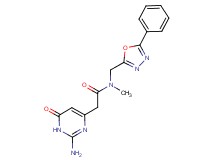 2-(2-amino-6-oxo-1,6-dihydropyrimidin-4-yl)-N-methyl-N-[(5-phenyl-1,3,4-oxadiazol-2-yl)methyl]acetamide