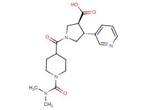 (3S*,4R*)-1-({1-[(dimethylamino)carbonyl]piperidin-4-yl}carbonyl)-4-pyridin-3-ylpyrrolidine-3-carboxylic acid