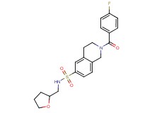 2-(4-fluorobenzoyl)-N-(tetrahydrofuran-2-ylmethyl)-1,2,3,4-tetrahydroisoquinoline-6-sulfonamide