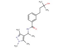 3-(3-hydroxy-3-methylbutyl)-N-[1-(1,3,5-trimethyl-1H-pyrazol-4-yl)ethyl]benzamide