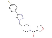 4-{[4-(4-fluorophenyl)-1H-1,2,3-triazol-1-yl]methyl}-1-(tetrahydro-3-furanylcarbonyl)piperidine