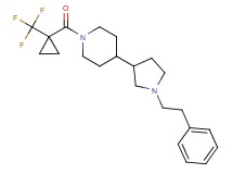 4-[1-(2-phenylethyl)-3-pyrrolidinyl]-1-{[1-(trifluoromethyl)cyclopropyl]carbonyl}piperidine