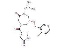 6-[(2-fluorobenzyl)oxy]-1-isobutyl-4-[(5-oxo-3-pyrrolidinyl)carbonyl]-1,4-diazepan-2-one