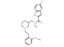 5-fluoro-N-({1-[2-(2-methoxyphenyl)ethyl]-3-piperidinyl}methyl)-N-methyl-1H-indole-2-carboxamide