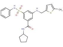 3-(anilinosulfonyl)-N-cyclopentyl-5-{[(5-methyl-2-thienyl)methyl]amino}benzamide
