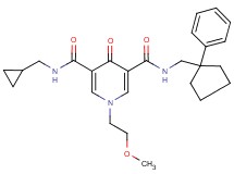 N-(cyclopropylmethyl)-1-(2-methoxyethyl)-4-oxo-N'-[(1-phenylcyclopentyl)methyl]-1,4-dihydro-3,5-pyridinedicarboxamide