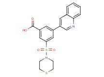 3-quinolin-3-yl-5-(thiomorpholin-4-ylsulfonyl)benzoic acid