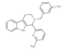3-{[1-(6-methyl-2-pyridinyl)-1,3,4,9-tetrahydro-2H-beta-carbolin-2-yl]methyl}phenol