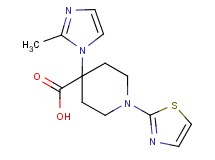 4-(2-methyl-1H-imidazol-1-yl)-1-(1,3-thiazol-2-yl)piperidine-4-carboxylic acid