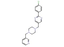 2-(4-chlorophenyl)-5-{[4-(pyridin-3-ylmethyl)piperazin-1-yl]methyl}pyrimidine