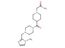 2-[4-({4-[(1-methyl-1H-imidazol-2-yl)methyl]-1-piperazinyl}carbonyl)-1-piperidinyl]acetamide