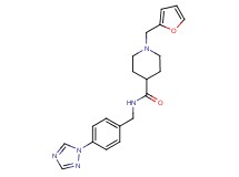 1-(2-furylmethyl)-N-[4-(1H-1,2,4-triazol-1-yl)benzyl]-4-piperidinecarboxamide