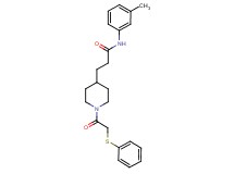 N-(3-methylphenyl)-3-{1-[(phenylthio)acetyl]-4-piperidinyl}propanamide