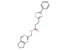N-(6,7-dihydro-5H-cyclopenta[d]pyrimidin-2-ylmethyl)-3-(3-phenyl-1,2,4-oxadiazol-5-yl)propanamide