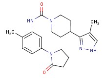 N-[2-methyl-5-(2-oxopyrrolidin-1-yl)phenyl]-4-(4-methyl-1H-pyrazol-3-yl)piperidine-1-carboxamide