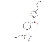 3-(4-ethyl-1H-pyrazol-5-yl)-1-[(2-propyl-1,3-thiazol-4-yl)carbonyl]piperidine