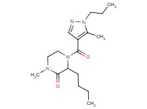 3-butyl-1-methyl-4-[(5-methyl-1-propyl-1H-pyrazol-4-yl)carbonyl]-2-piperazinone