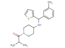 1-isobutyryl-N-[(3-methylphenyl)(2-thienyl)methyl]piperidin-4-amine