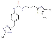 N-[3-(4,5-dimethyl-1,3-thiazol-2-yl)propyl]-N'-{4-[(5-methyl-4H-1,2,4-triazol-3-yl)methyl]phenyl}urea