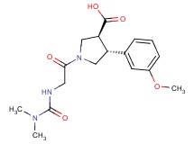 (3S*,4R*)-1-{N-[(dimethylamino)carbonyl]glycyl}-4-(3-methoxyphenyl)pyrrolidine-3-carboxylic acid